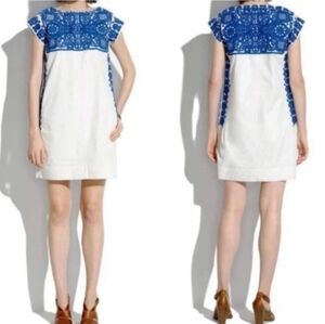 Blue and White Women's Dress